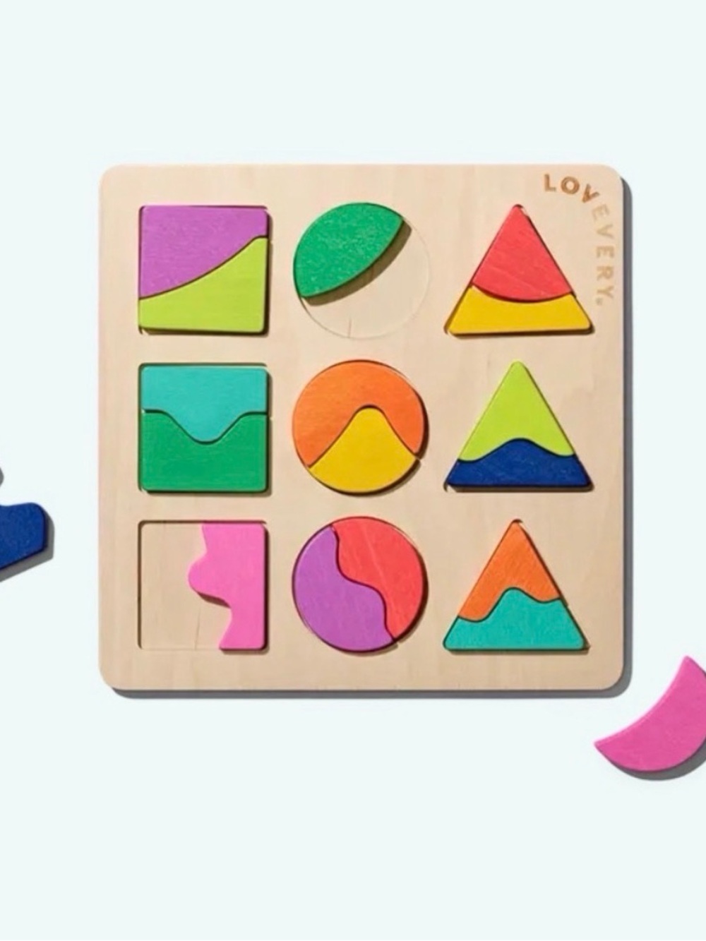 Lovevery Land and Sky Two-Part Wooden Puzzle Board The Free Spirit Kit